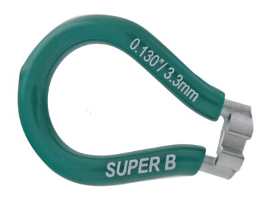 Kľúč na niple SUPER B,TB-5550, 0,13/3,3 , zelený