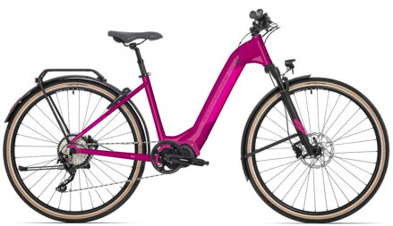 Rock Machine Elektrobicykel Crossride INT e500 Lady Touring, fialová/ružová