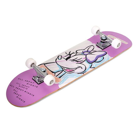 Veľký drevený skateboard MINNIE PINK