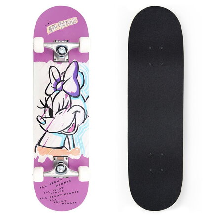 Veľký drevený skateboard MINNIE PINK