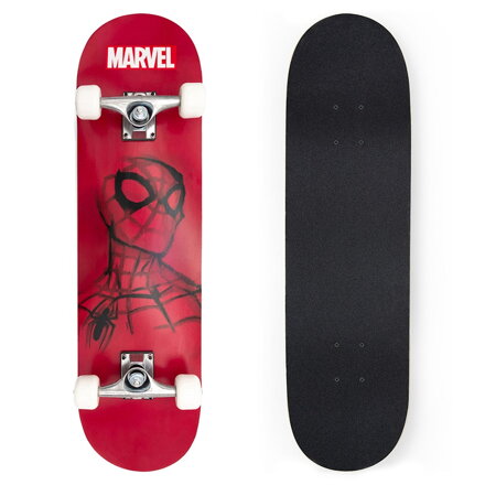 Veľký drevený skateboard SPIDERMAN RED