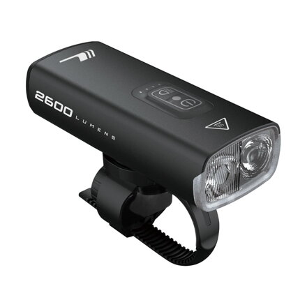 Svetlo CUBRIN 2600 predné 12f USB, čierne