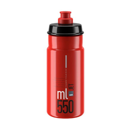 Fľaša JET 550 červená šedé logo