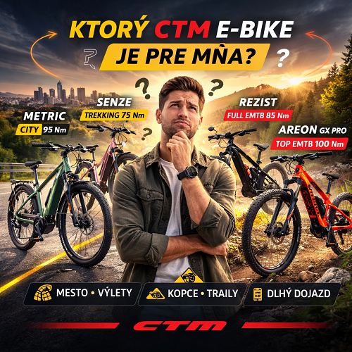 CTM Elektrobicykle 2026: porovnanie kategórií a top modelov – ktorý e-bike je pre teba (Panasonic 75/95/100 Nm & Shimano EP801)