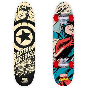 Drevený skateboard Capain America