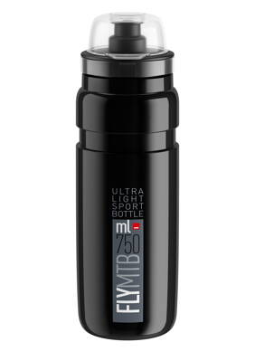 Fľaša FLY MTB čierna šedé logo 750 ml