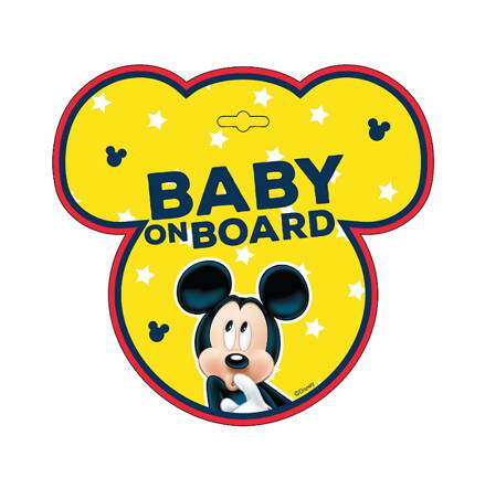 Disney Mickey značka dieťa v aute