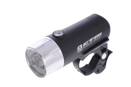 Osvetlenie predné CTM na bicykel, 1LED, čierna/strieborná