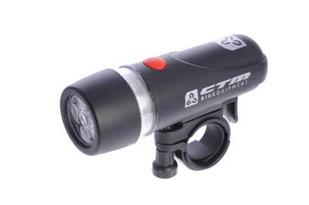 Osvetlenie predné CTM ECO na bicykel 5 LED, čierne