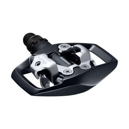 Pedále MTB ED500 SPD čierne s klietkou+zar. SM-SH56