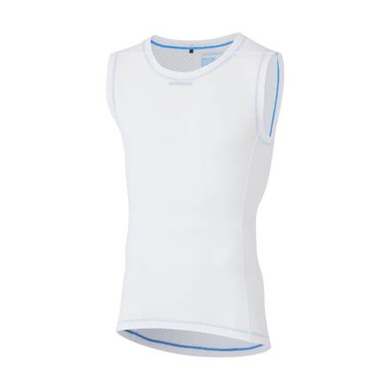 Tričko bez rukávov MESH BASE LAYER biele /Vel:M