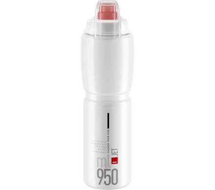 Fľaša JET PLUS 950 transparentná, červené logo