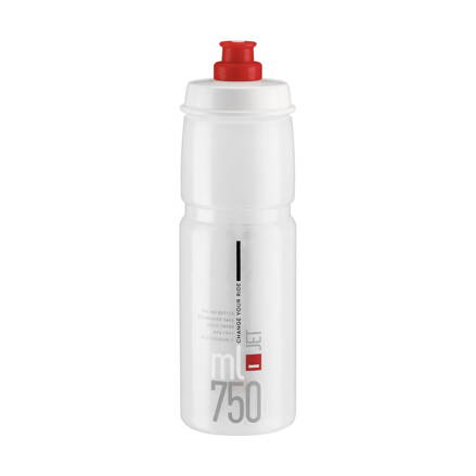 Fľaša JET 750 transparentná červené logo