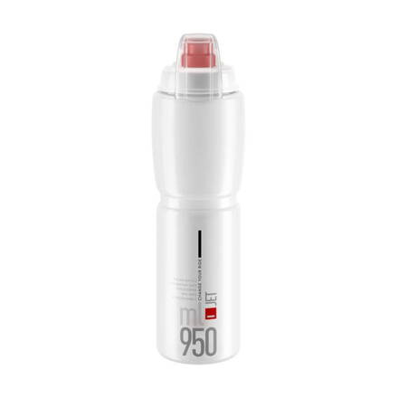 Fľaša JET PLUS 950 transparentná, červené logo