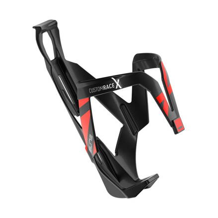 Košík CUSTOM RACE X čierny lesklý červená grafika