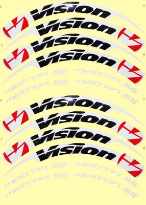 Nálepky na ráfiky VISION Metron 55 Tubular