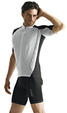 Cyklistický dres pánsky GIESSEGI Shark čierno/biely M