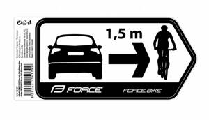 FORCE nálepka SAFETY na auto 184 x 84 mm, čierna