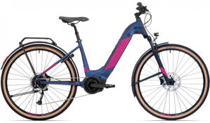 Rock Machine Elektrobicykel Crossride INT e500B Lady Touring, modrá/ružová