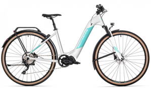 Rock Machine Elektrobicykel Crossride INT e400 Lady Touring, biela/mint