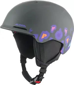ALPINA Detská lyžiarska prilba BRIX JR midnight-grey leo mat