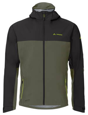 Vaude cyklistická bunda Moab Rain, pánska, khaki