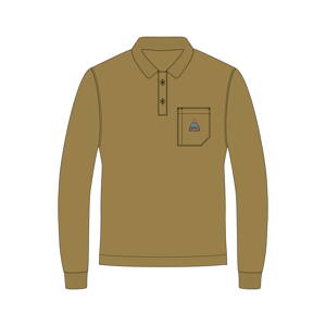 LEATT Polo tričko Team dlhý rukáv  , Brass Brown