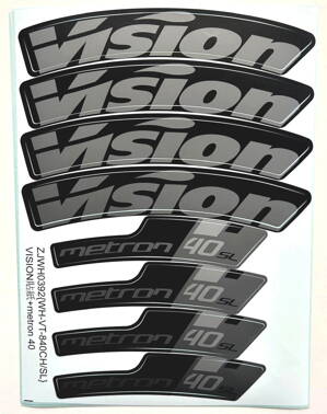 VISION nálepky na ráfik METRON 40 SL RB CH-TL (1set) ZJWH0588