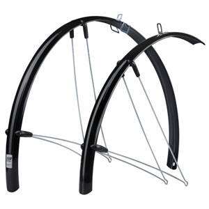 FORCE blatníky 36 Aluflex 28" cestné XL + vzpery, čierne