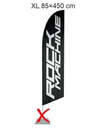 BOWFLAG FABRIC/BLACK/WHITE/ XL 450x80 -látka