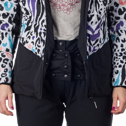BU-6145SNW women's ski allover print insulated jacket