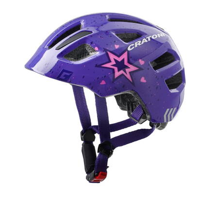 Detská prilba CRATONI Maxster Star Purple Glossy - S/M (51-56cm)