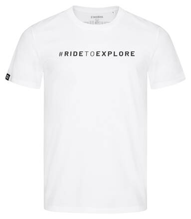 Triko PELLS Journey s logem #RIDETOEXPLORE White - M