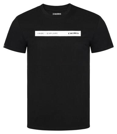 Triko PELLS Road s obdélníkem Black - M