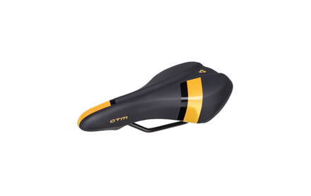 Sedlo CTM detské Willy 1, so zámkom, čierne, okrový pásik, 24''