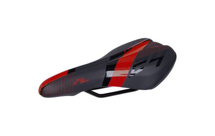 Sedlo CTM detské Willy, čierne, tm. červený pásik, 24''