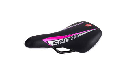 Sedlo CTM detské Foxy, čierne, ružový pásik, 16''