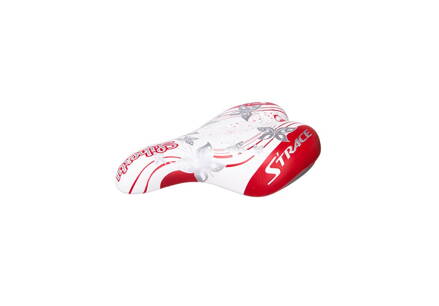 Sedlo CTM detské Jenny, červené, strieborné motýliky,16''