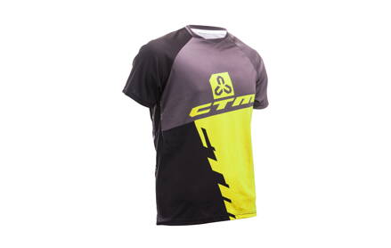 Dres CTM 2017 Enduro line, krátky rukáv, čierna/žltá S