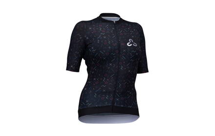 Dres CTM AURAE, na zips, dámsky, čierny piktogram, L