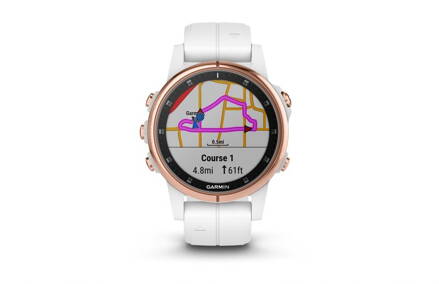 Garmin fénix 5S Plus Sapphire Rose Gold + White Band