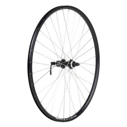 Koleso DEMA MTB Disc 26" čierne zadné kazetové s QR, uchytenie 6 dier