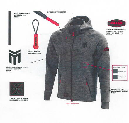 @MAXXIS Performance Hoodie Gray XL