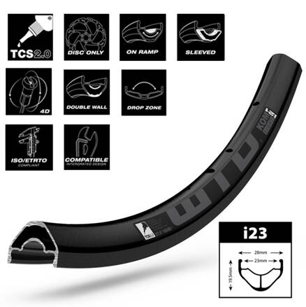 Ráfik WTB TCS KOM Light i23, 27.5"