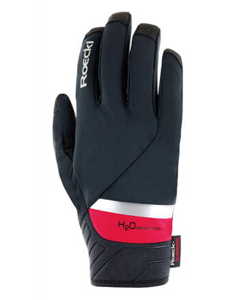 Roeckl rukavice zimné Ranten 2, unisex, black/red Roeckl rukavice zimné Ranten 2, unisex, black/red