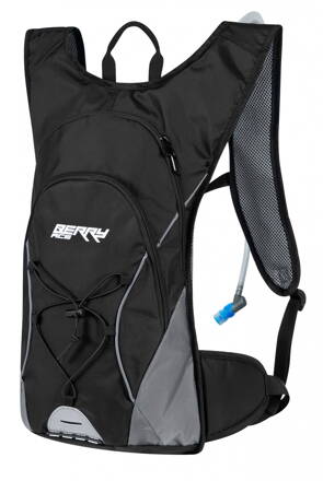 FORCE batoh BERRY ACE PLUS 12L + 2L rezervoár, čierno-šedý