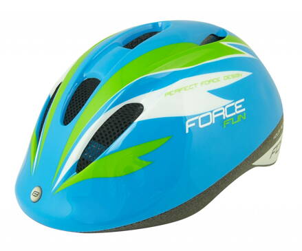 FORCE prilba FUN STRIPES detská, modro-zeleno-biela