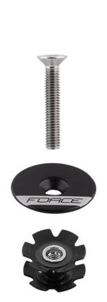 FORCE ježko riadenie AHEAD 1 1/8" Al, čierny, kompletný