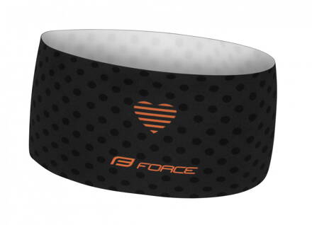 FORCE čelenka POINTS šport nezúžená, čierno-oranžová, UNI