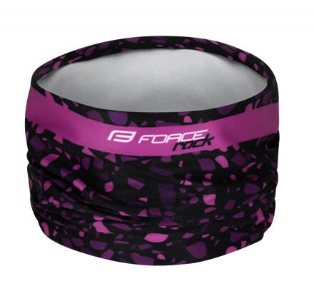 FORCE šatka ROCK jar/jeseň, čierno-ružová UNI
